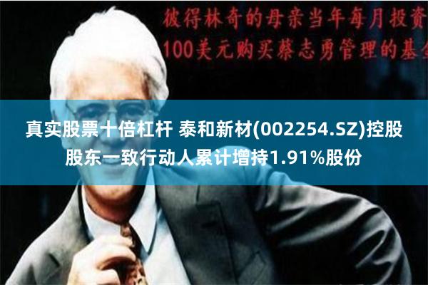 真实股票十倍杠杆 泰和新材(002254.SZ)控股股东一致