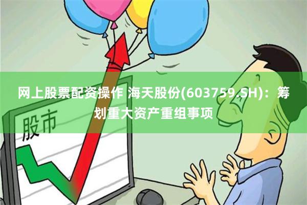 网上股票配资操作 海天股份(603759.SH):筹划重大资